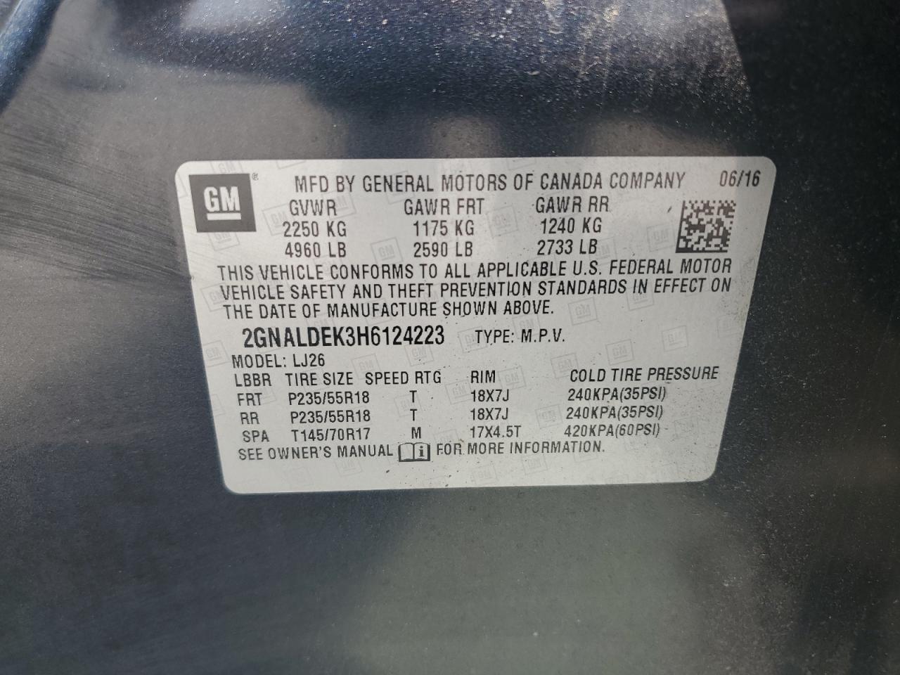 2017 CHEVROLET EQUINOX
