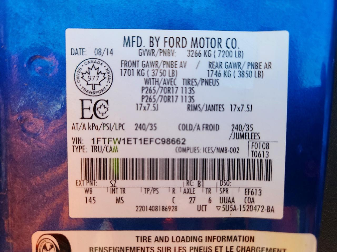 2014 FORD F150