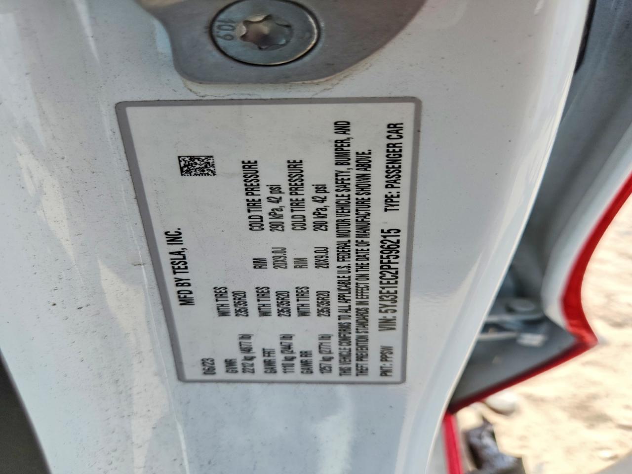 2023 TESLA MODEL 3