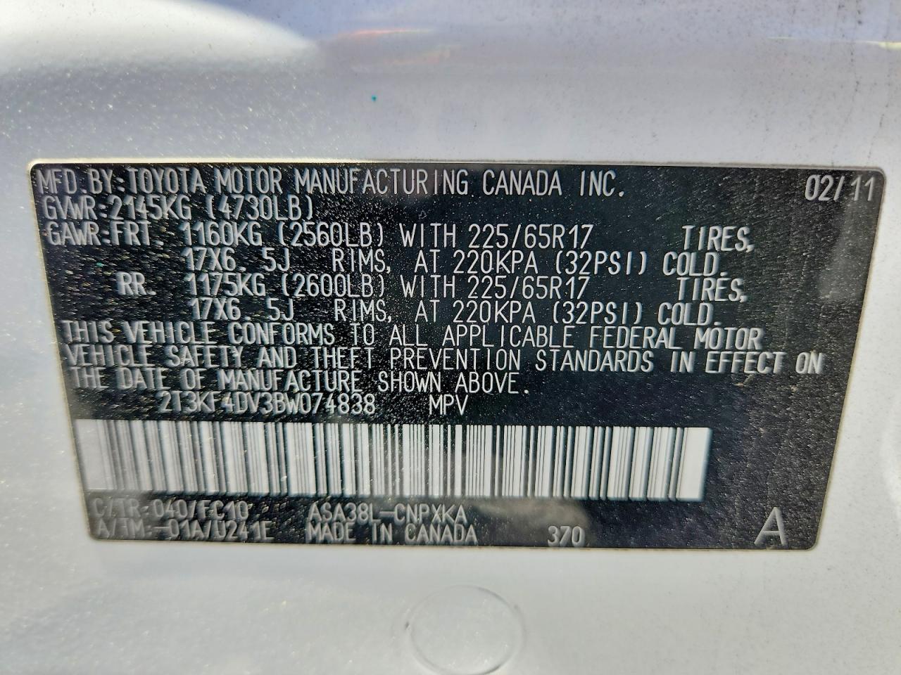 2011 TOYOTA RAV4