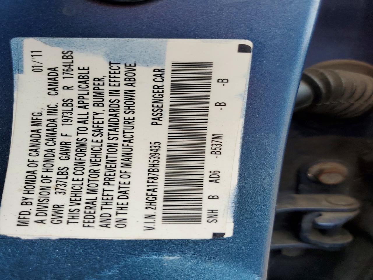 2011 HONDA CIVIC