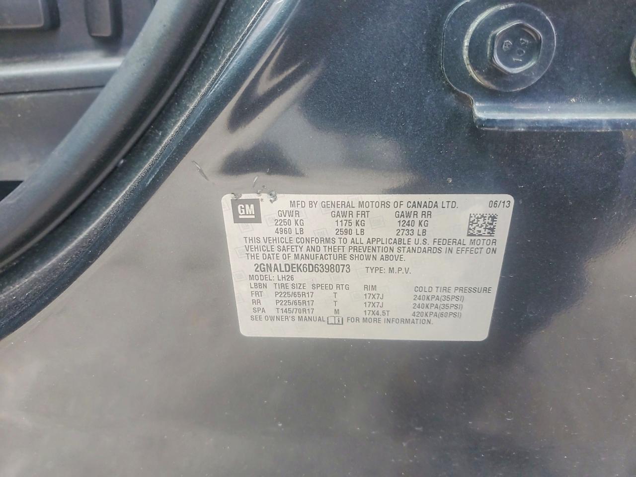 2013 CHEVROLET EQUINOX