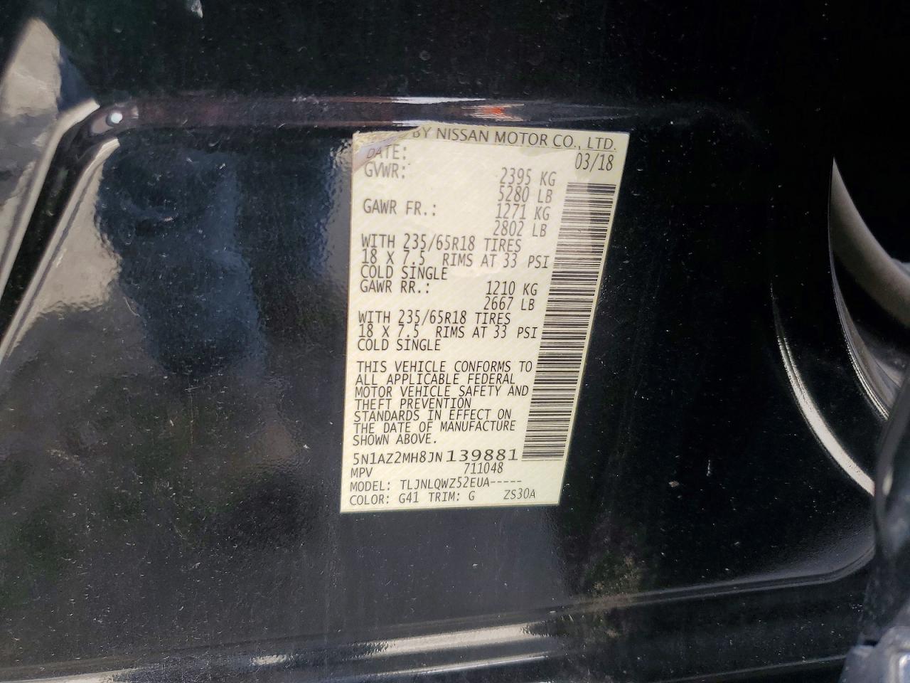 2018 NISSAN MURANO