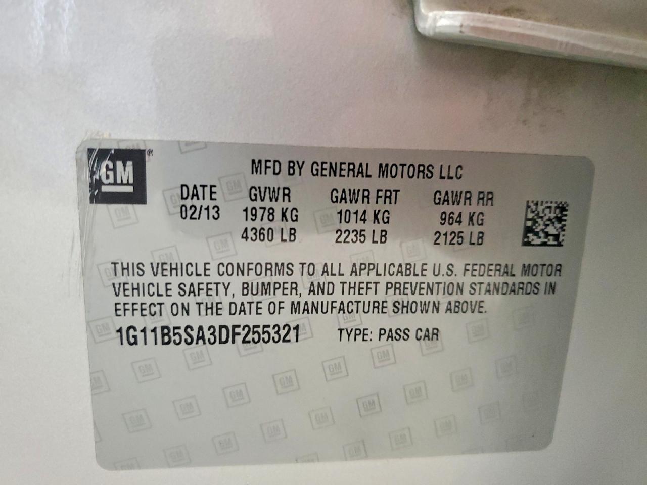 2013 CHEVROLET MALIBU