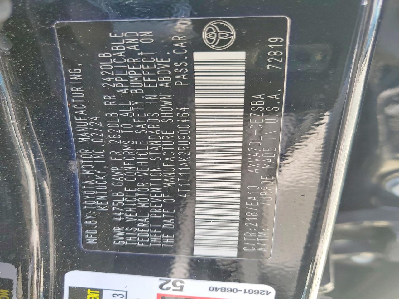 2024 TOYOTA CAMRY