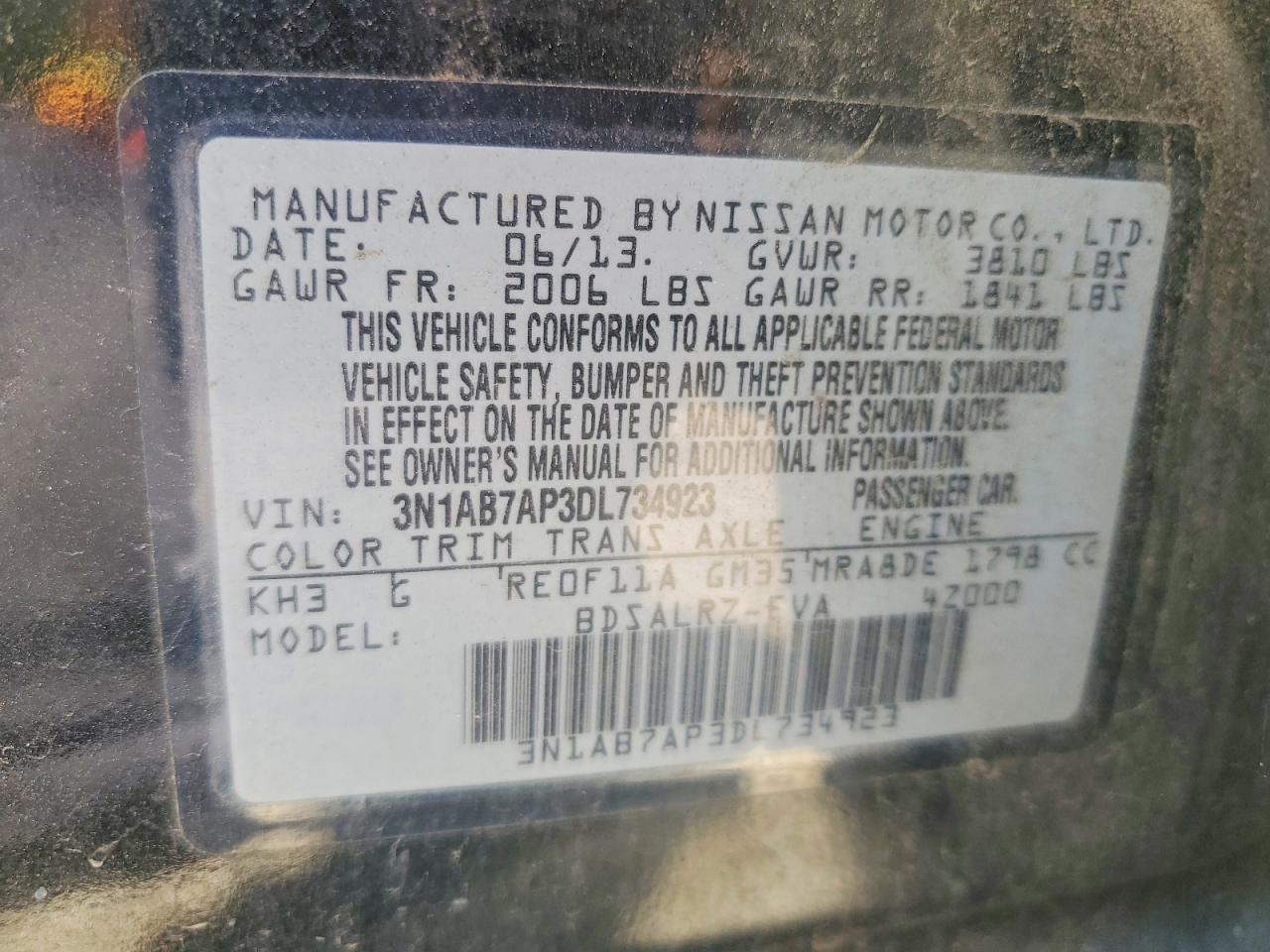 2013 NISSAN SENTRA