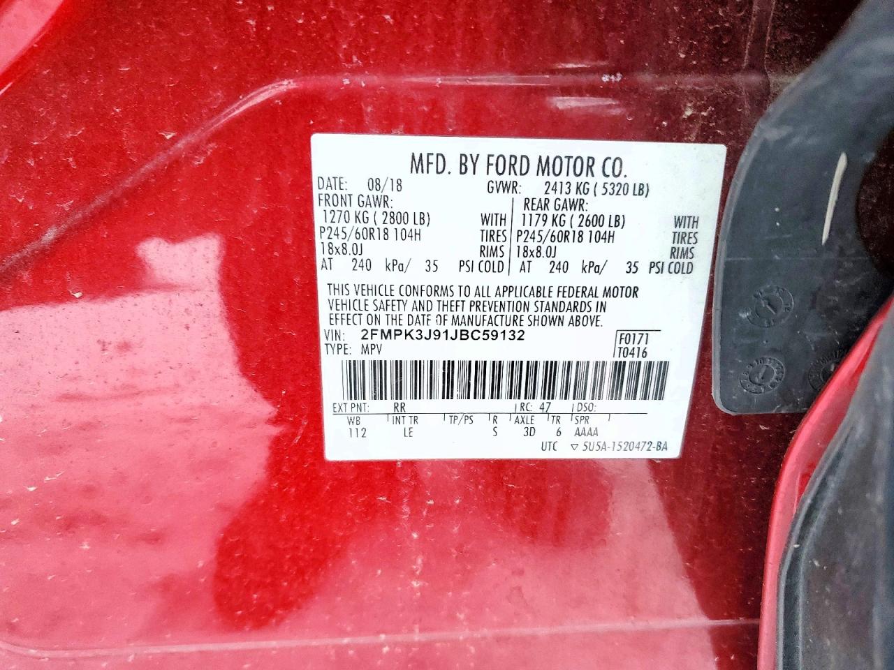 2018 FORD EDGE