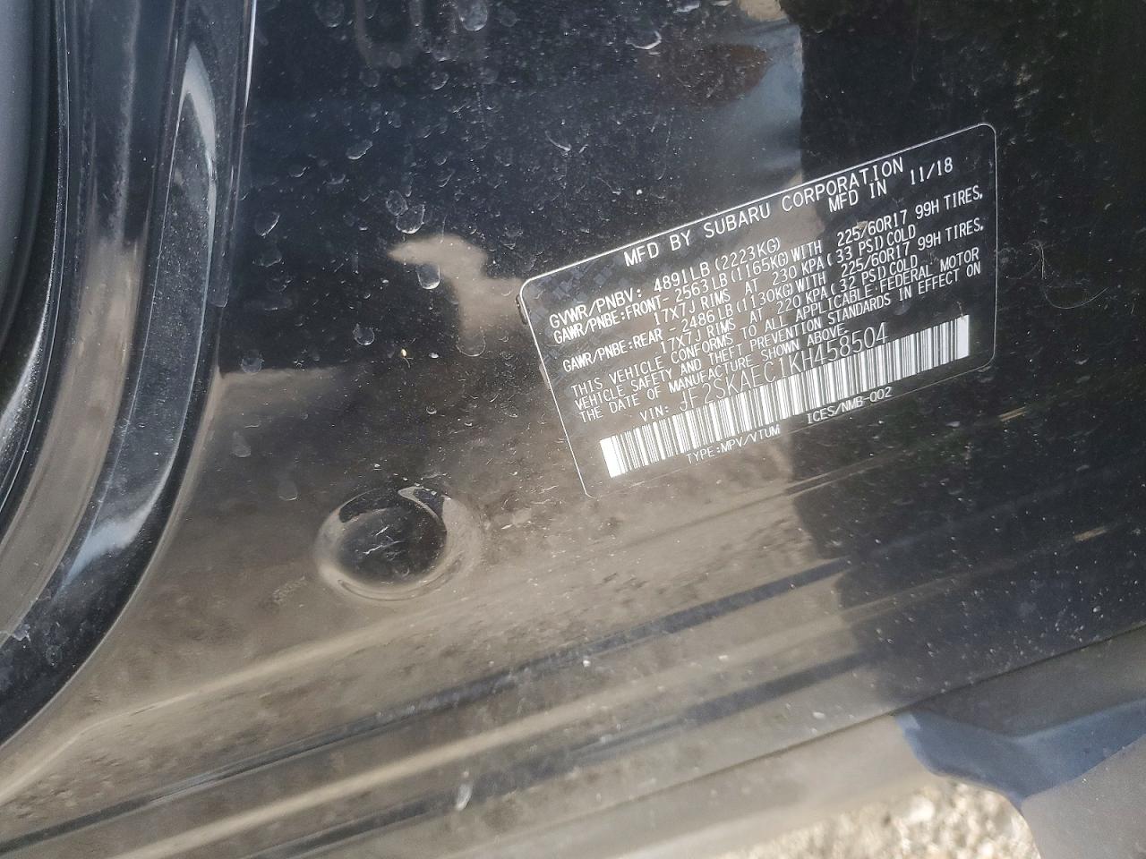 2019 SUBARU FORESTER