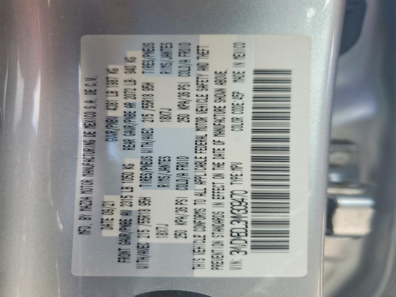2021 MAZDA CX30