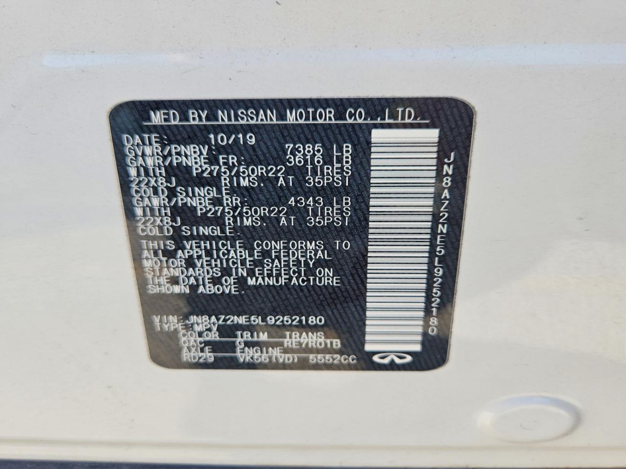 2020 INFINITI QX80