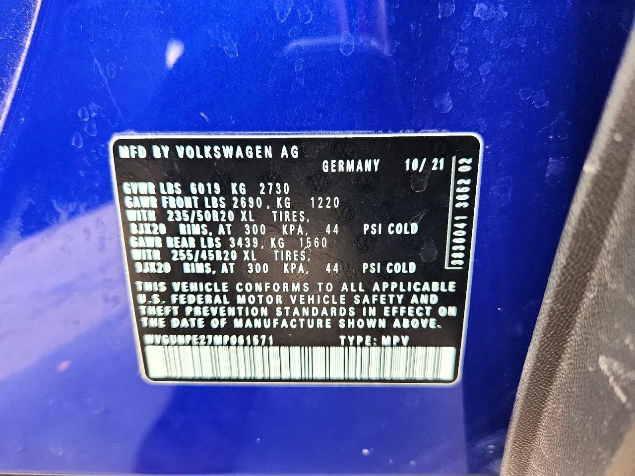 2021 VOLKSWAGEN ALL OTHER