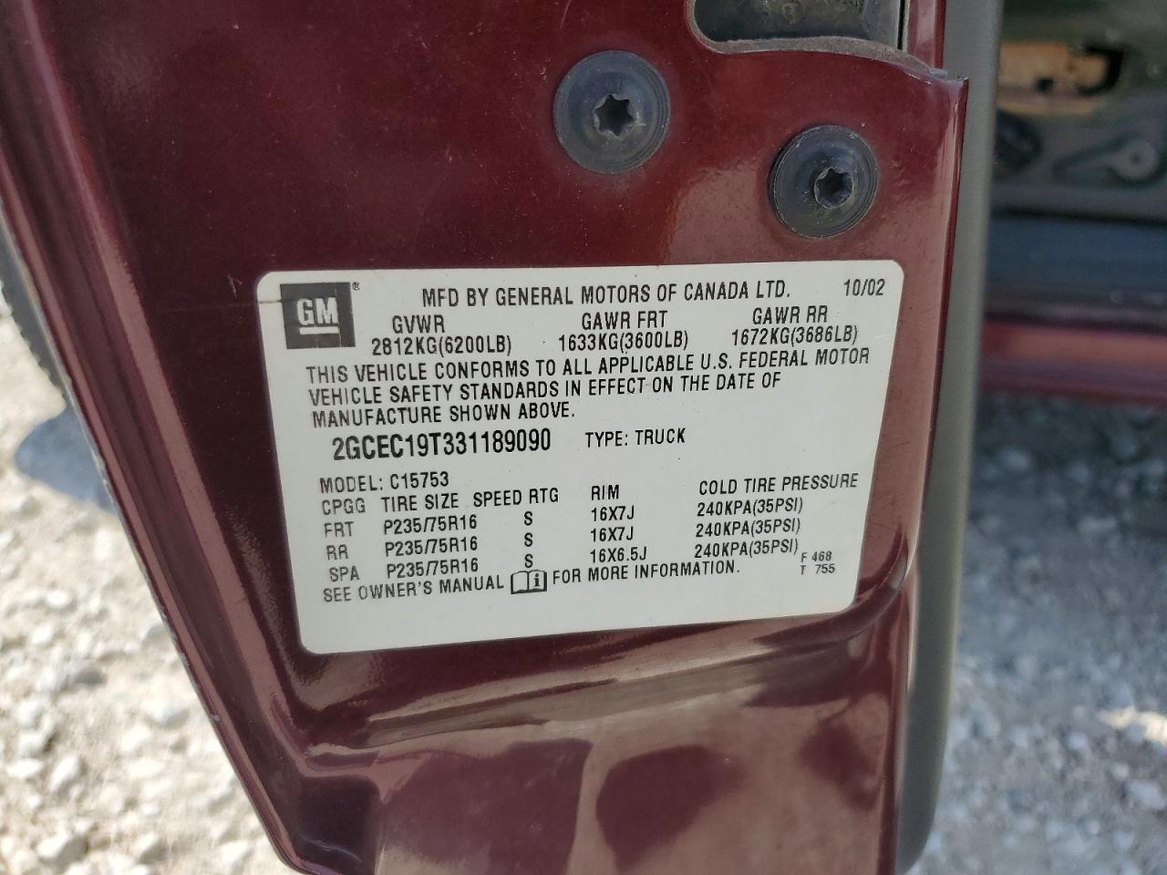2003 CHEVROLET SILVERADO