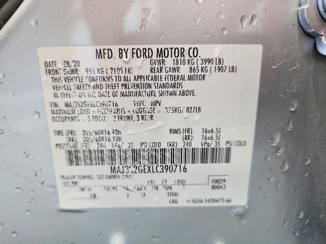 2020 FORD ECOSPORT