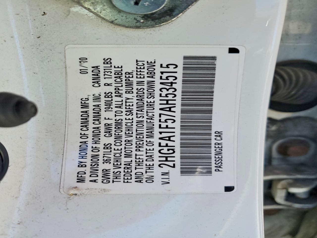 2010 HONDA CIVIC