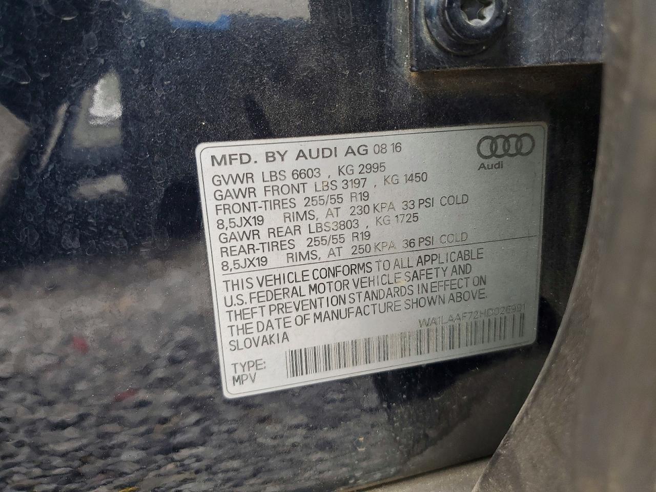 2017 AUDI Q7