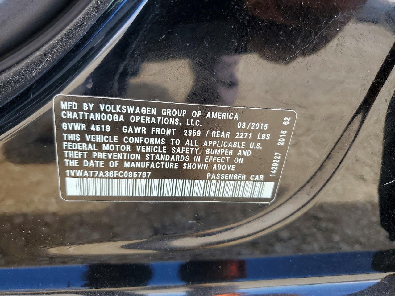 2015 VOLKSWAGEN PASSAT