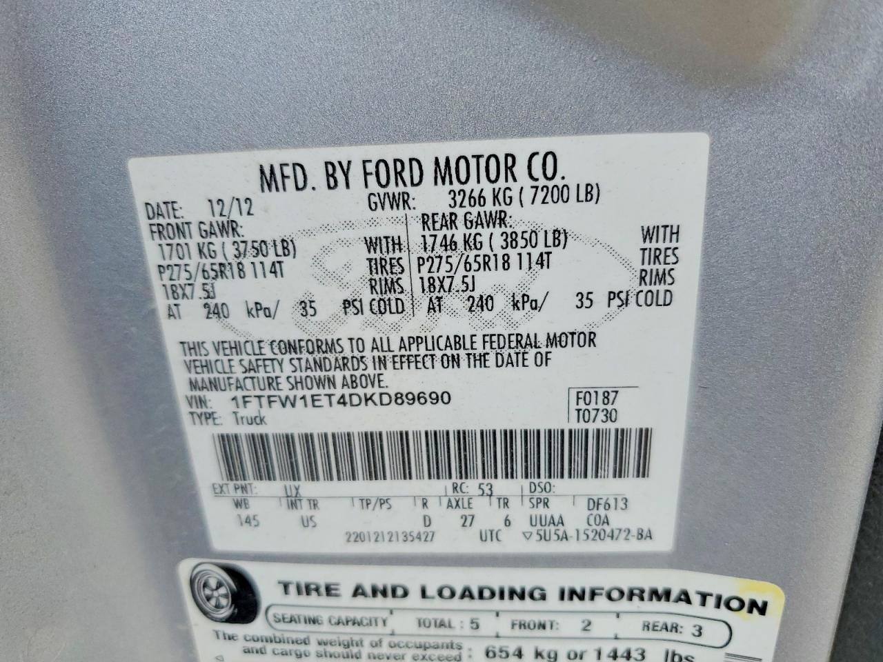 2013 FORD F150
