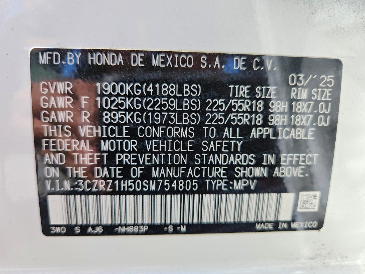 2025 HONDA HR-V