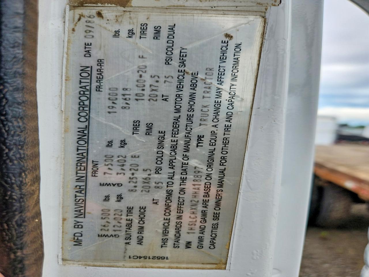 1987 INTERNATIONAL ALL OTHER