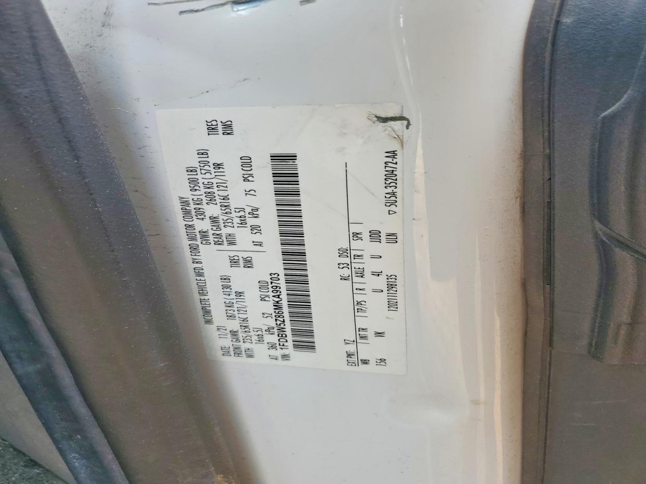 2021 FORD TRANSIT
