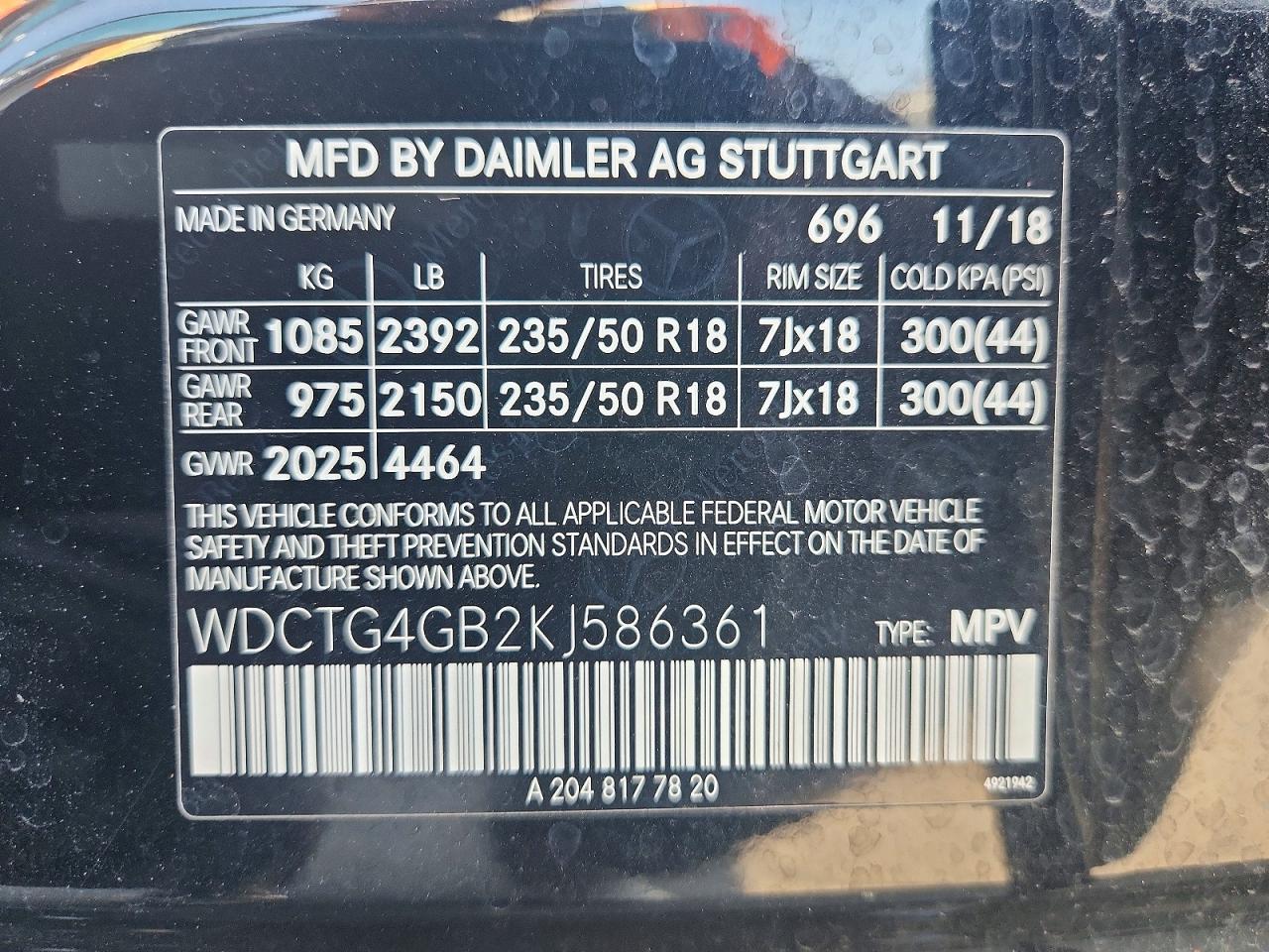 2019 MERCEDES-BENZ GLA-CLASS