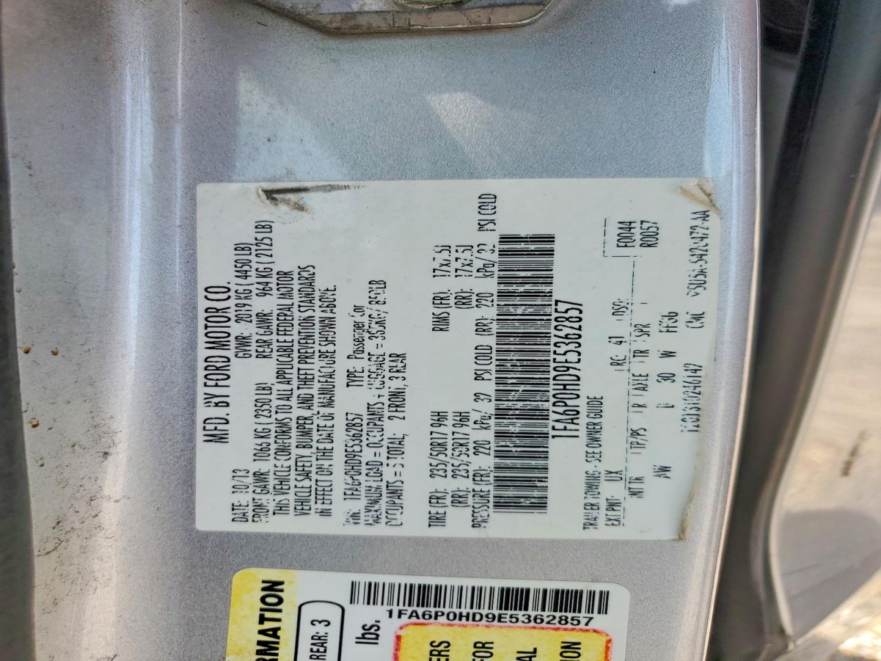 2014 FORD FUSION