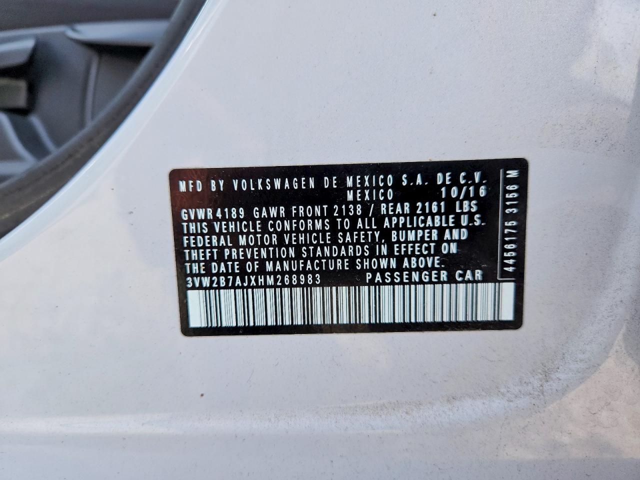 2017 VOLKSWAGEN JETTA