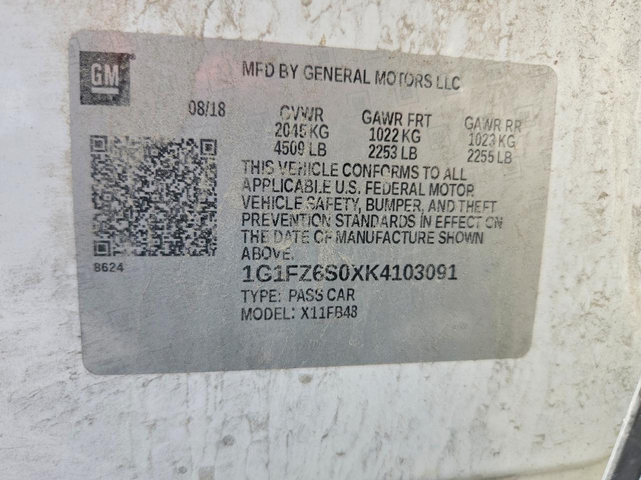 2019 CHEVROLET BOLT
