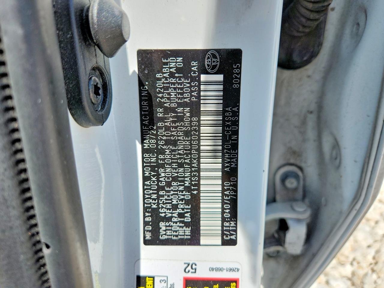 2023 TOYOTA CAMRY SOLA