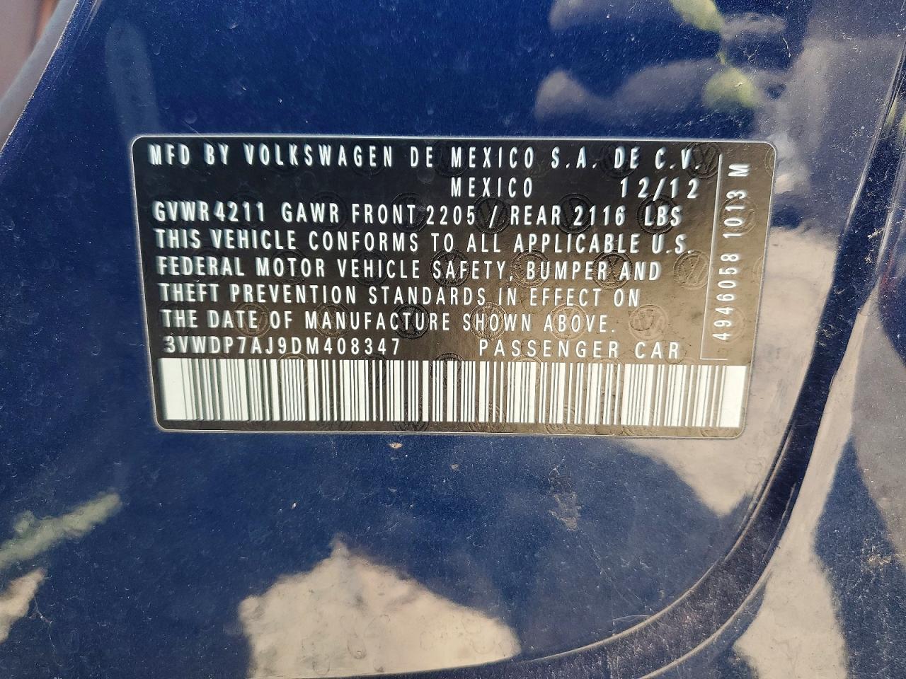 2013 VOLKSWAGEN JETTA