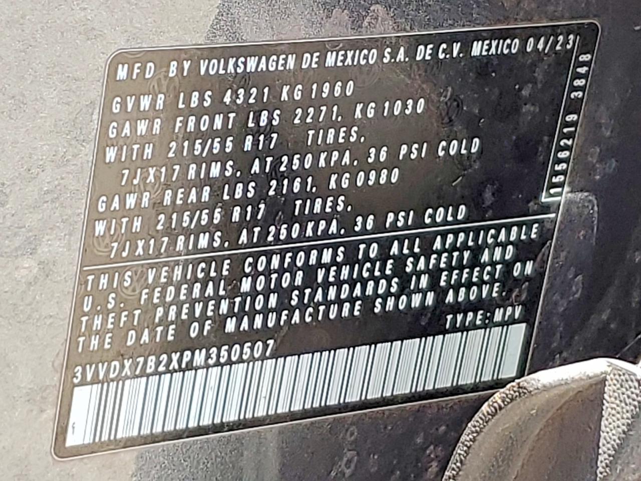 2023 VOLKSWAGEN TAOS S