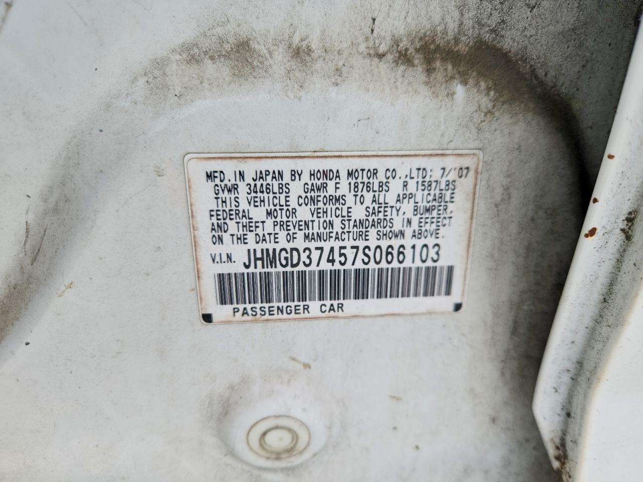 2007 HONDA FIT