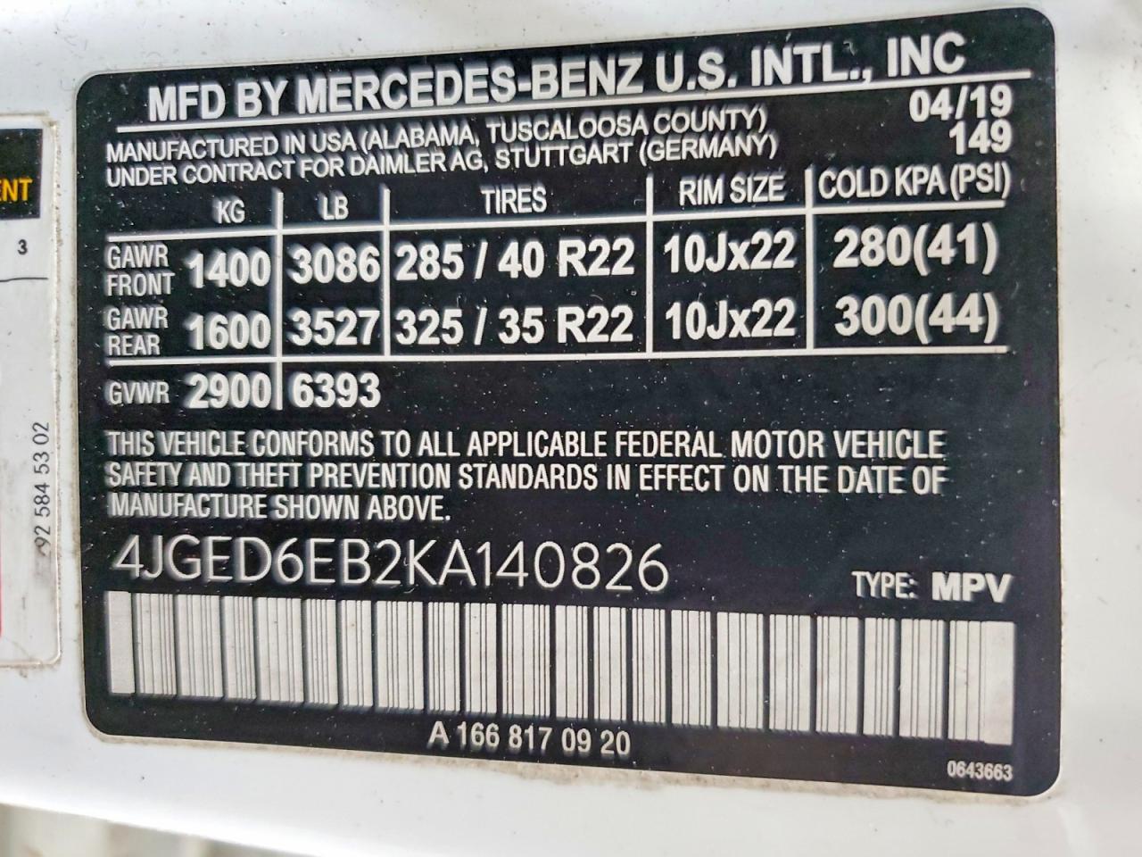 2019 MERCEDES-BENZ GLE-CLASS