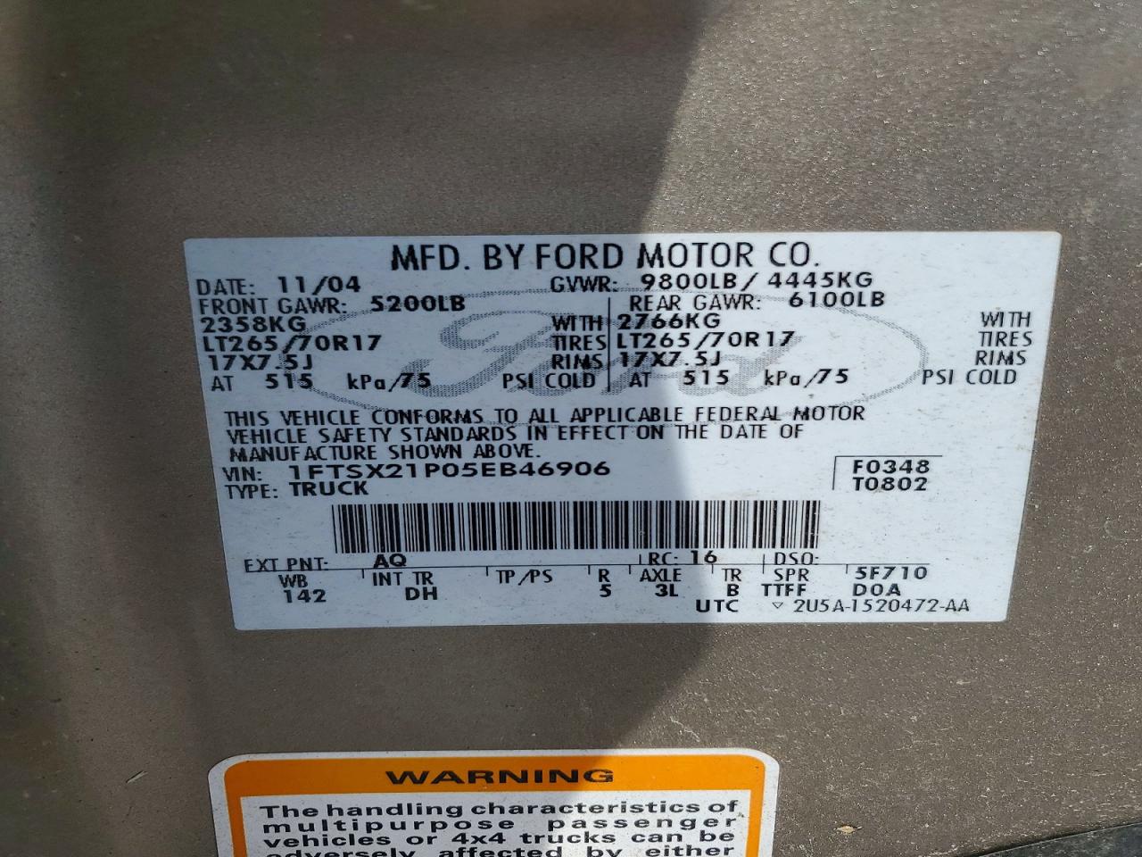 2005 FORD F250