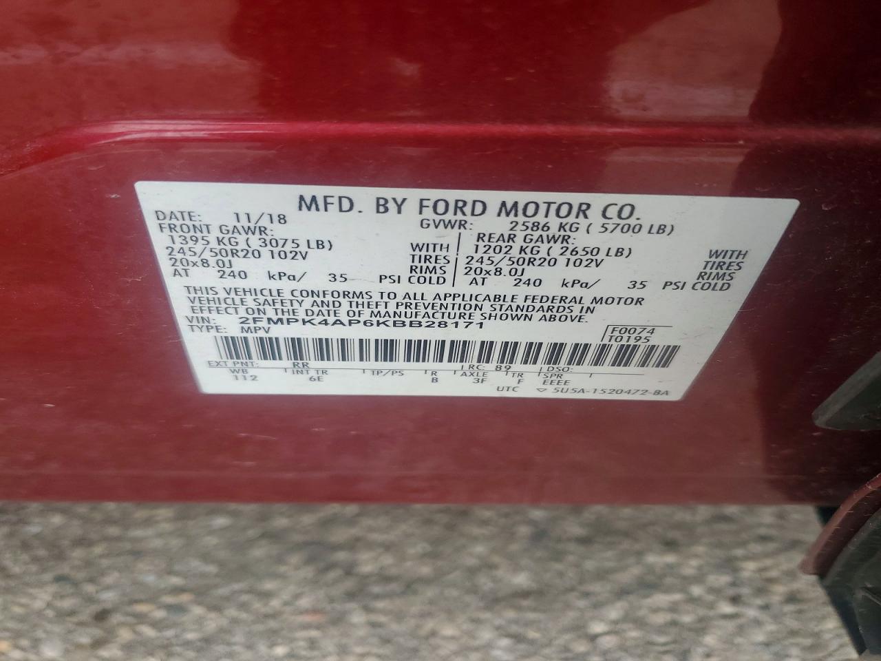 2019 FORD EDGE