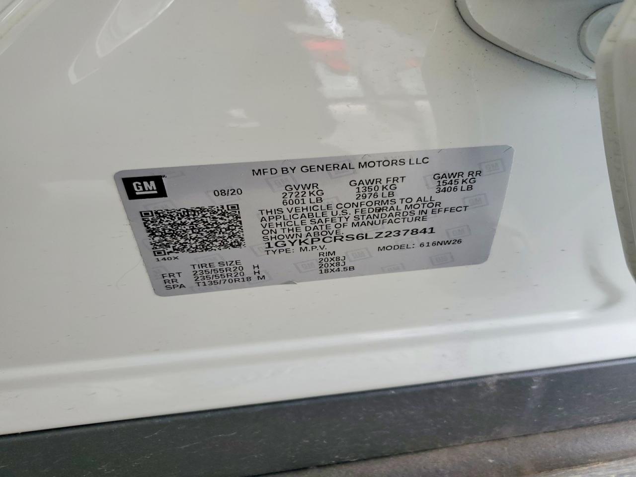2020 CADILLAC XT6