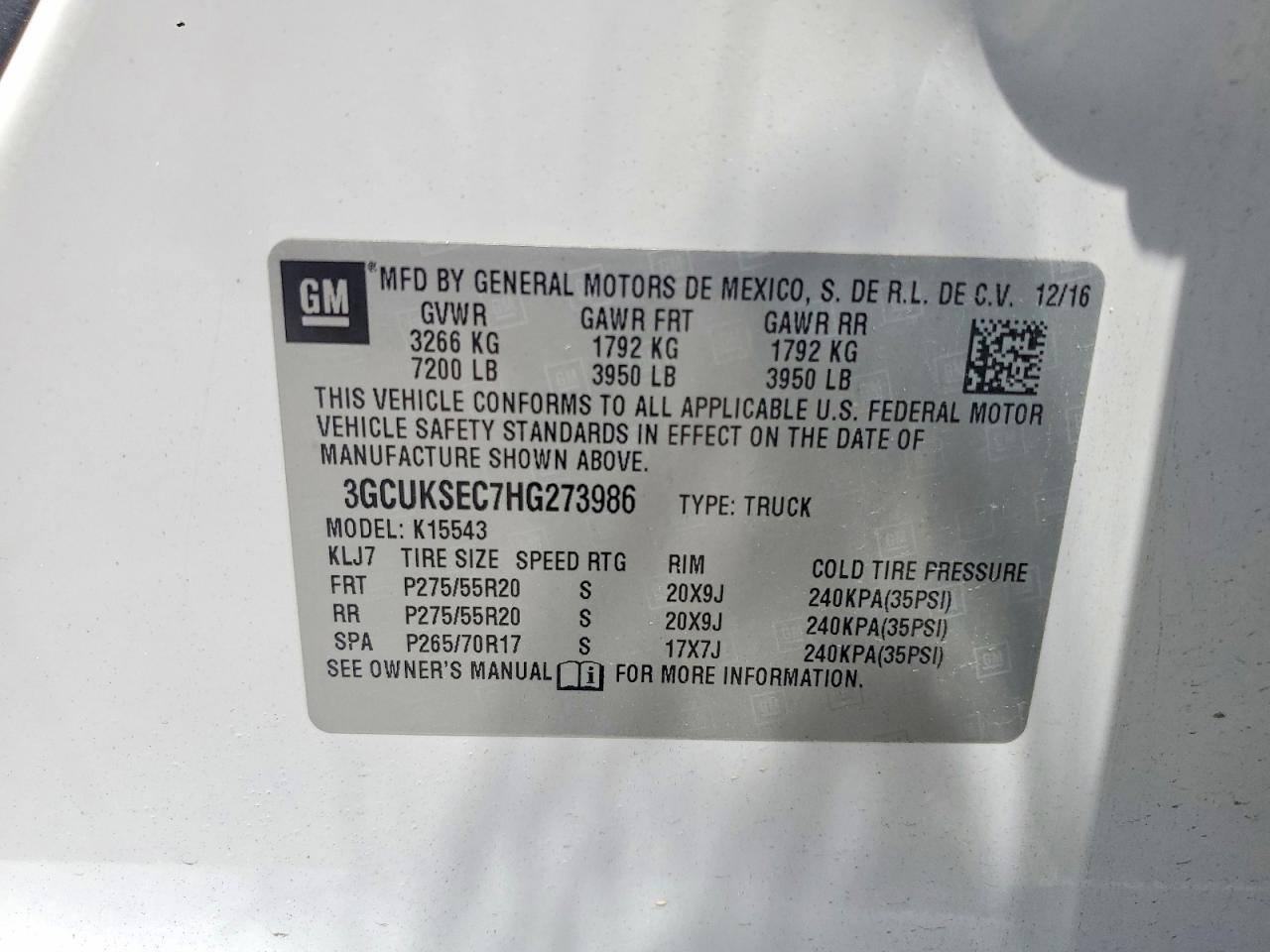 2017 CHEVROLET SILVERADO