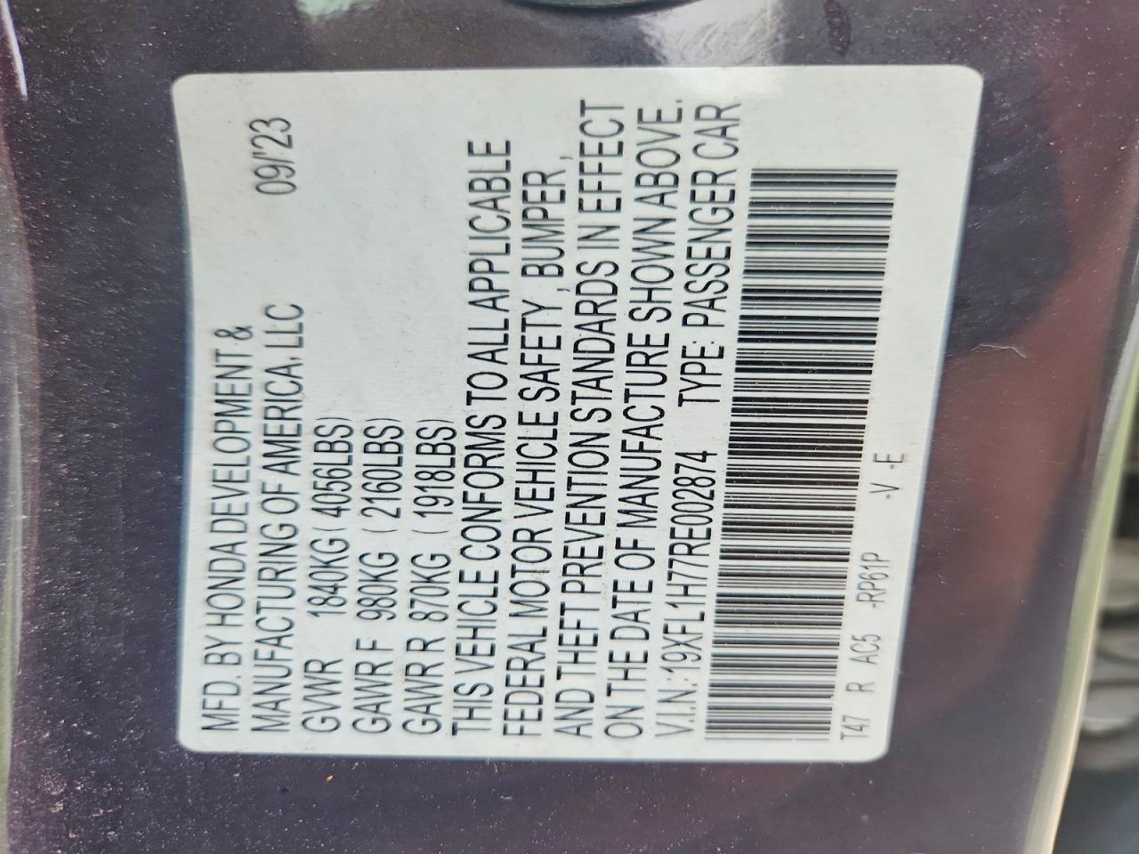 2024 HONDA CIVIC