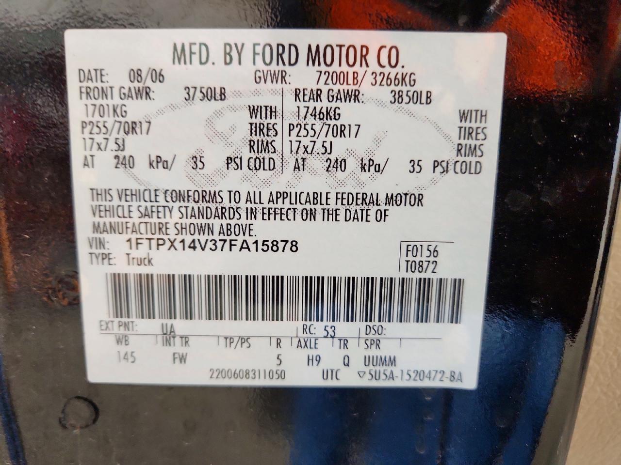 2007 FORD F150