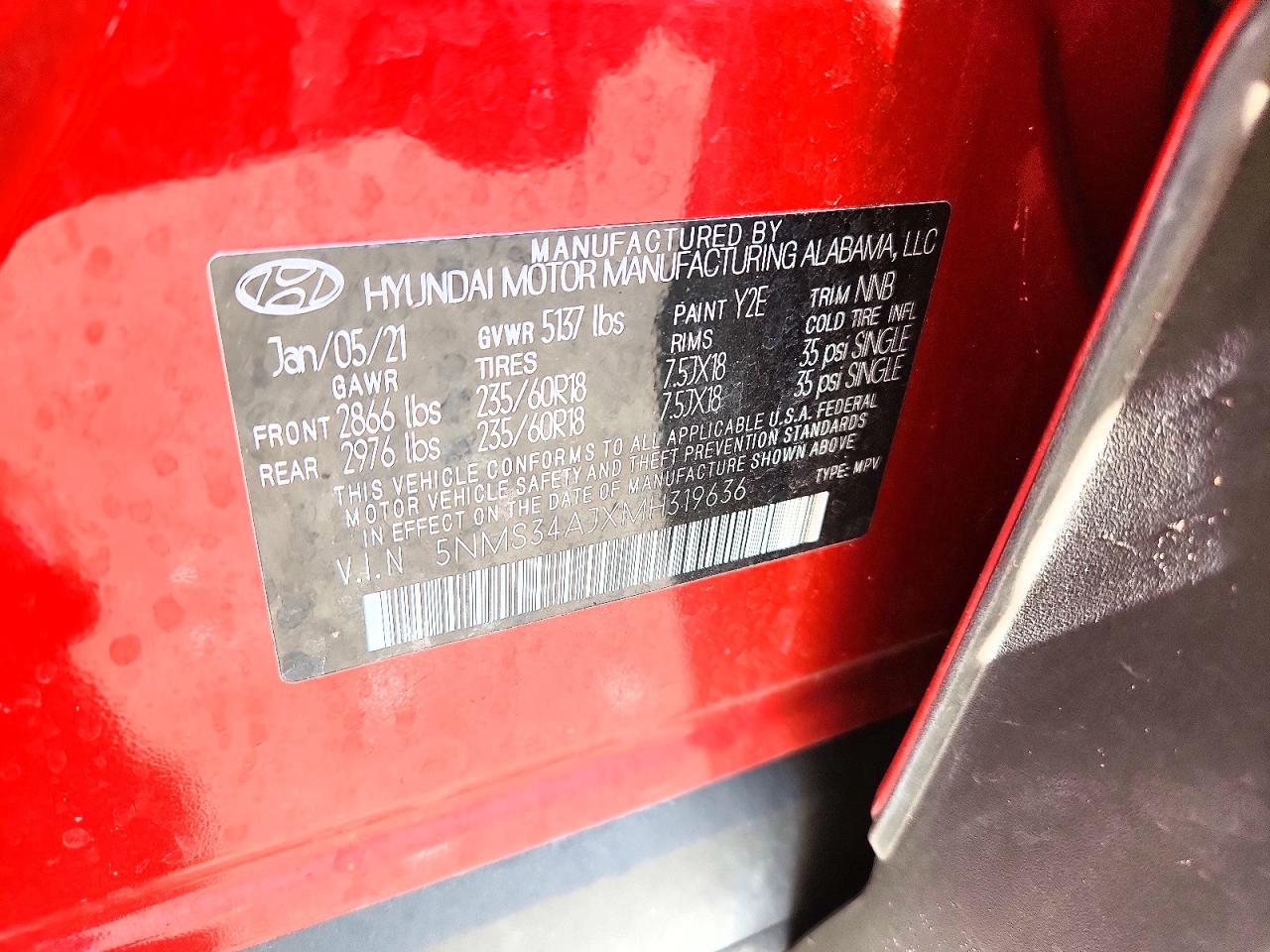 2021 HYUNDAI SANTA FE