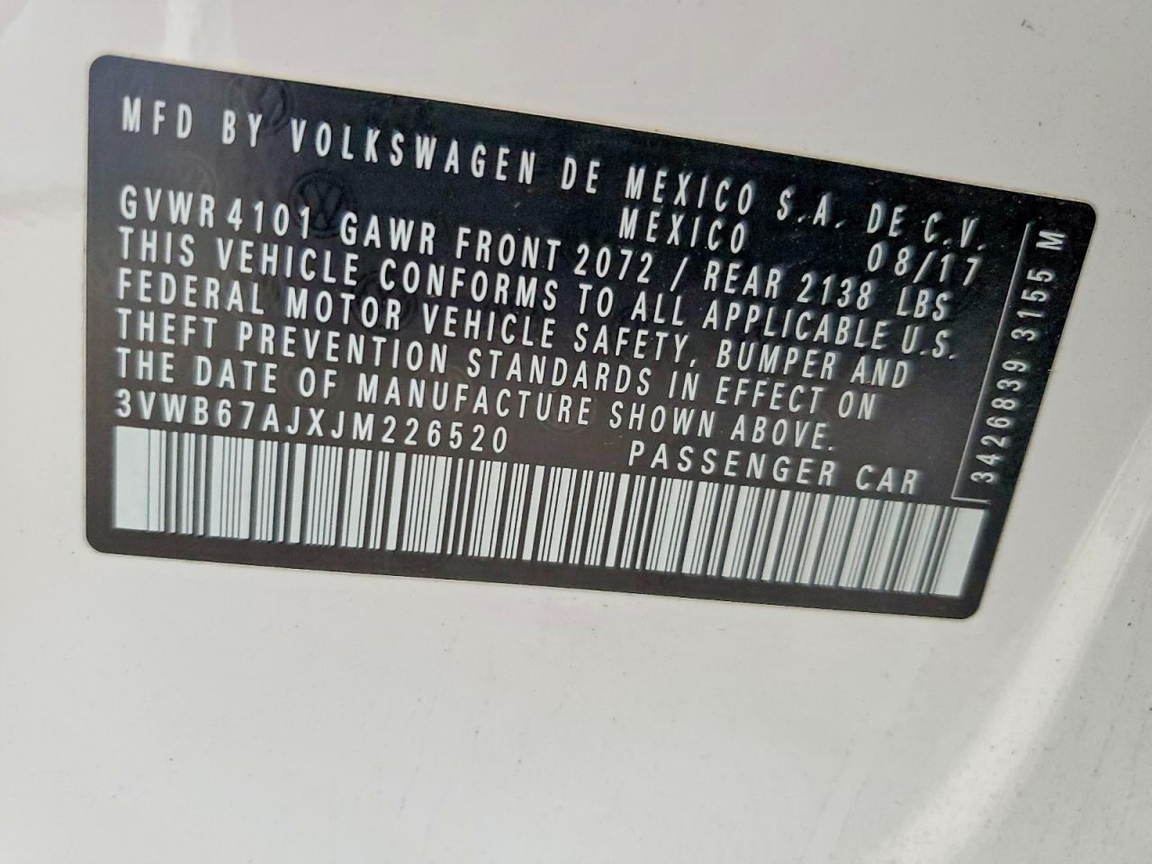 2018 VOLKSWAGEN JETTA