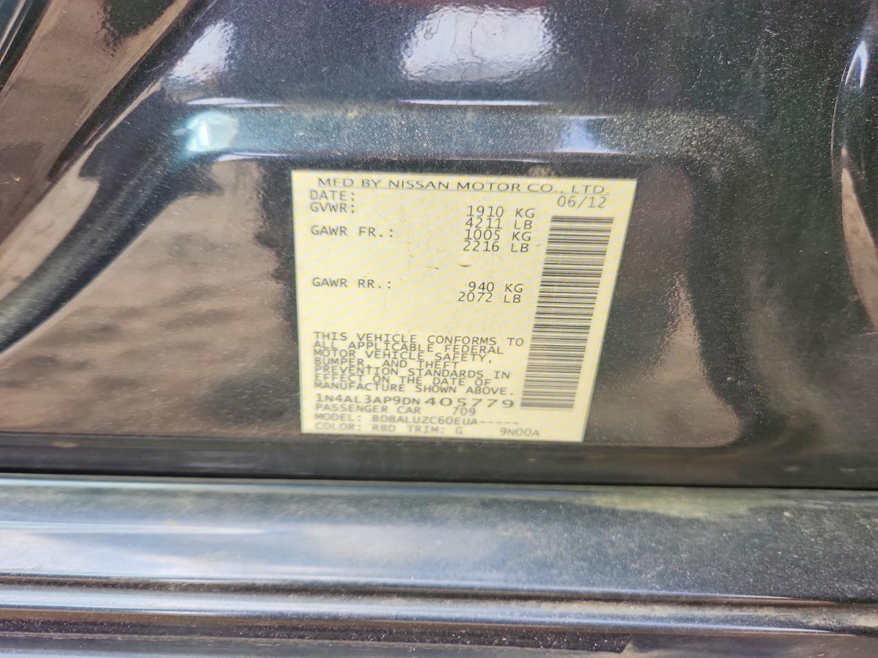 2013 NISSAN ALTIMA