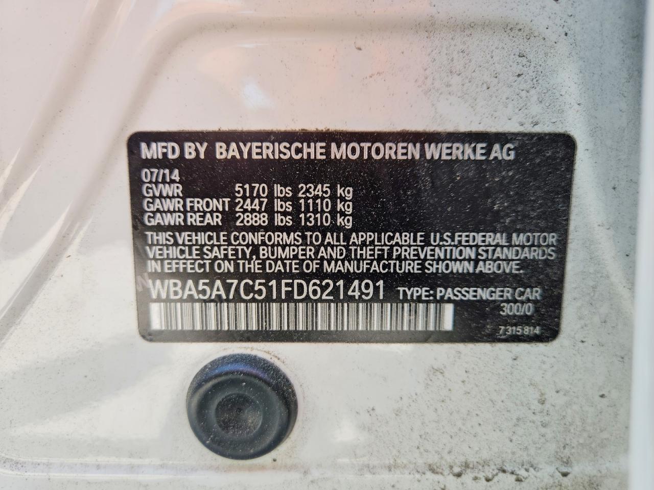 2015 BMW 5 SERIES