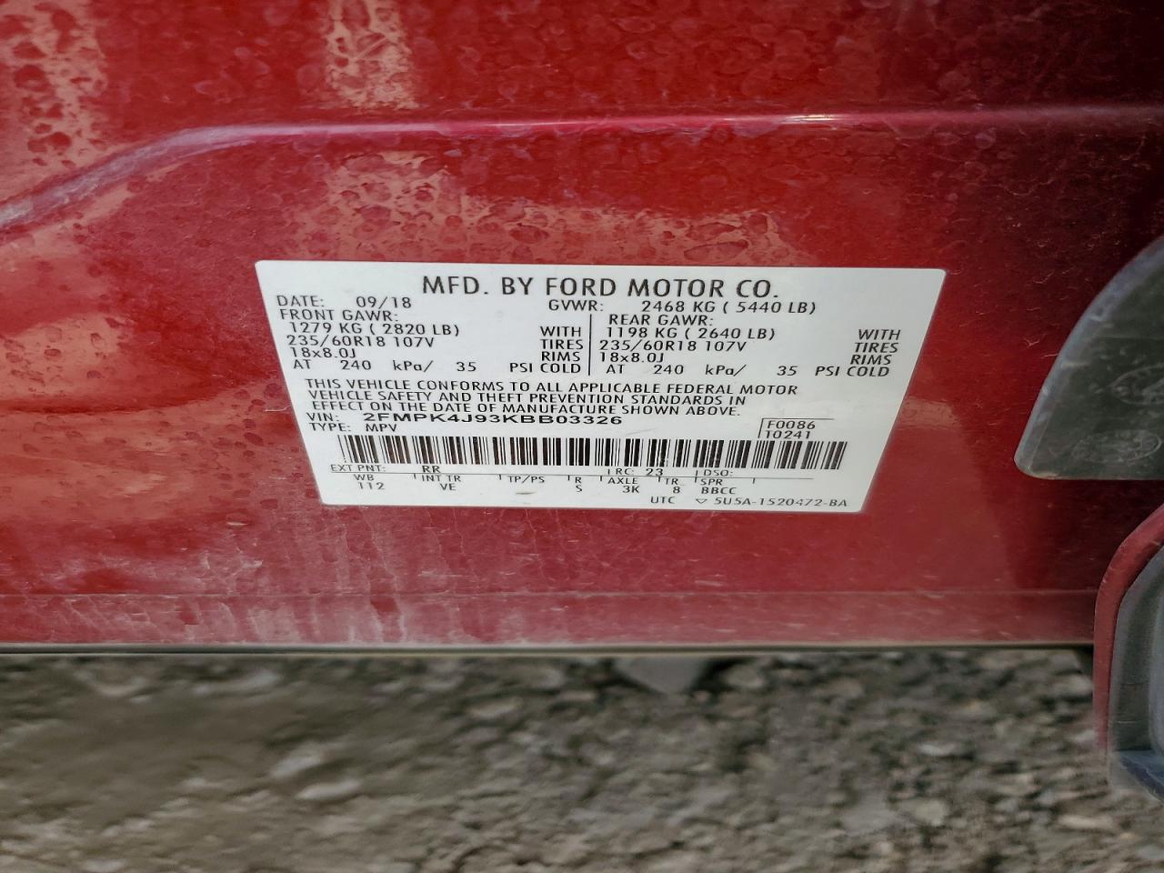 2019 FORD EDGE