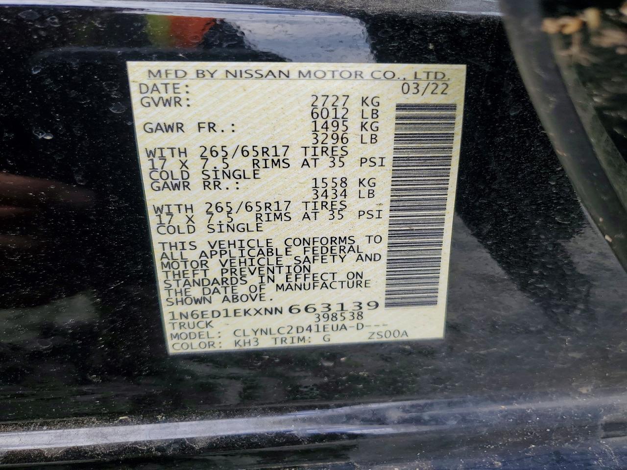 2022 NISSAN FRONTIER