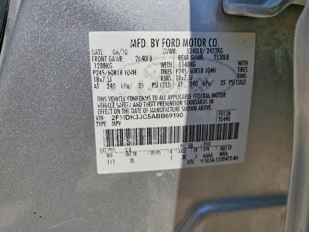 2010 FORD EDGE
