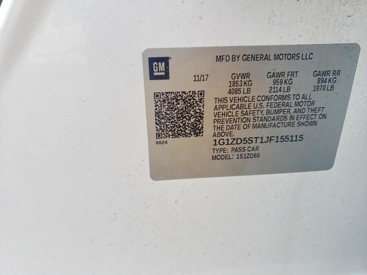 2018 CHEVROLET MALIBU