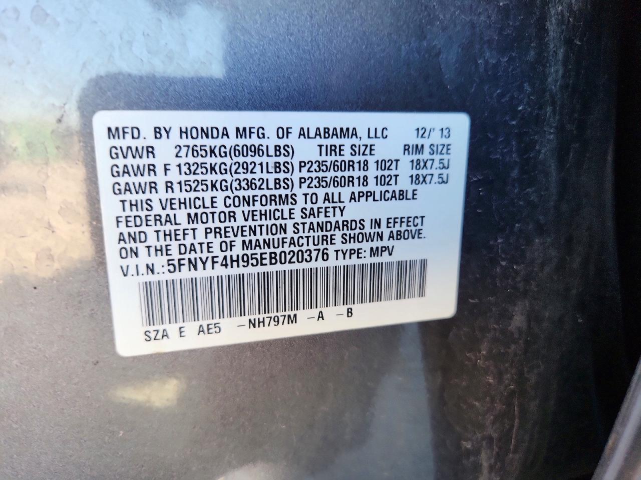 2014 HONDA PILOT