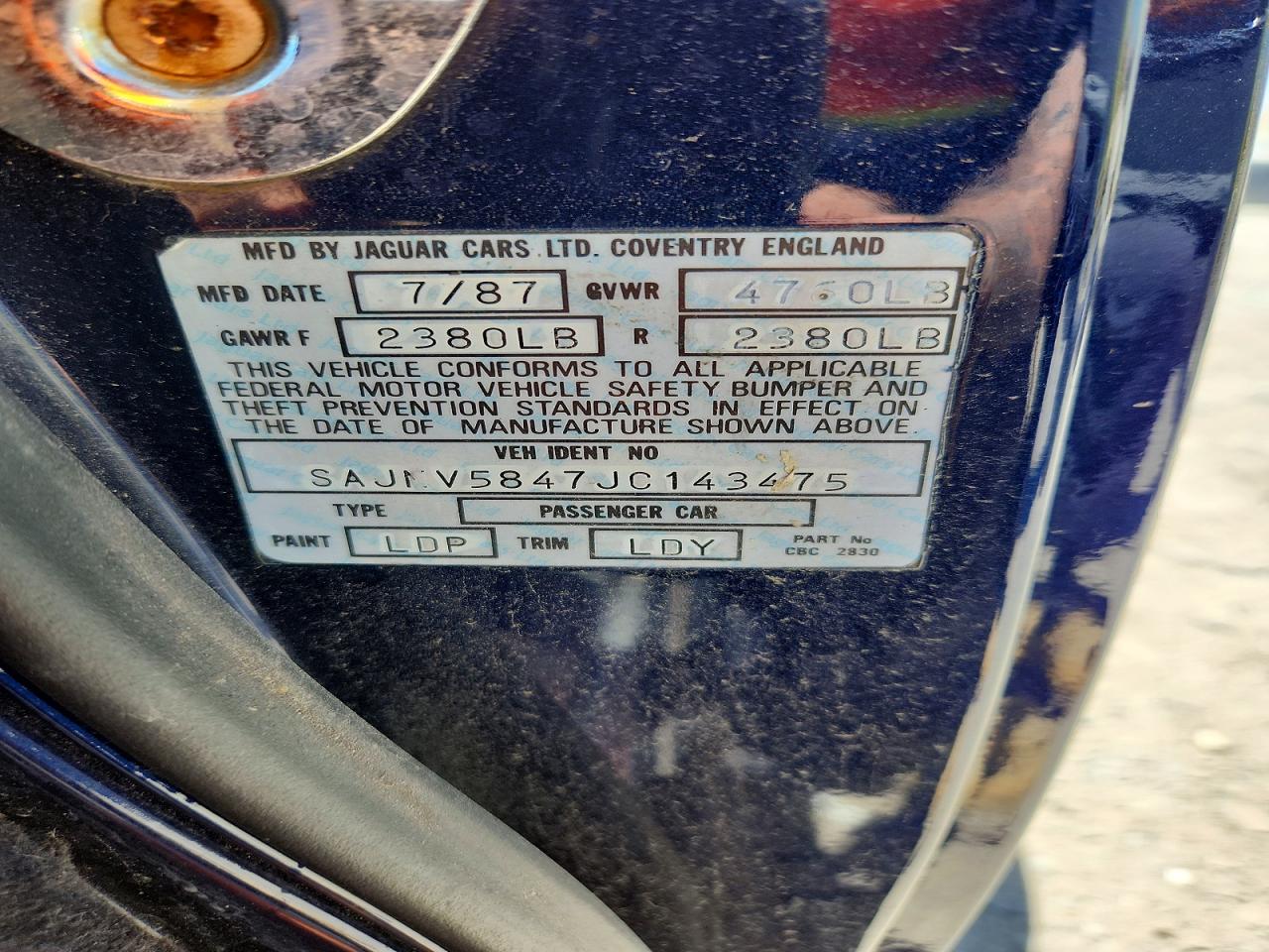 1988 JAGUAR XJS