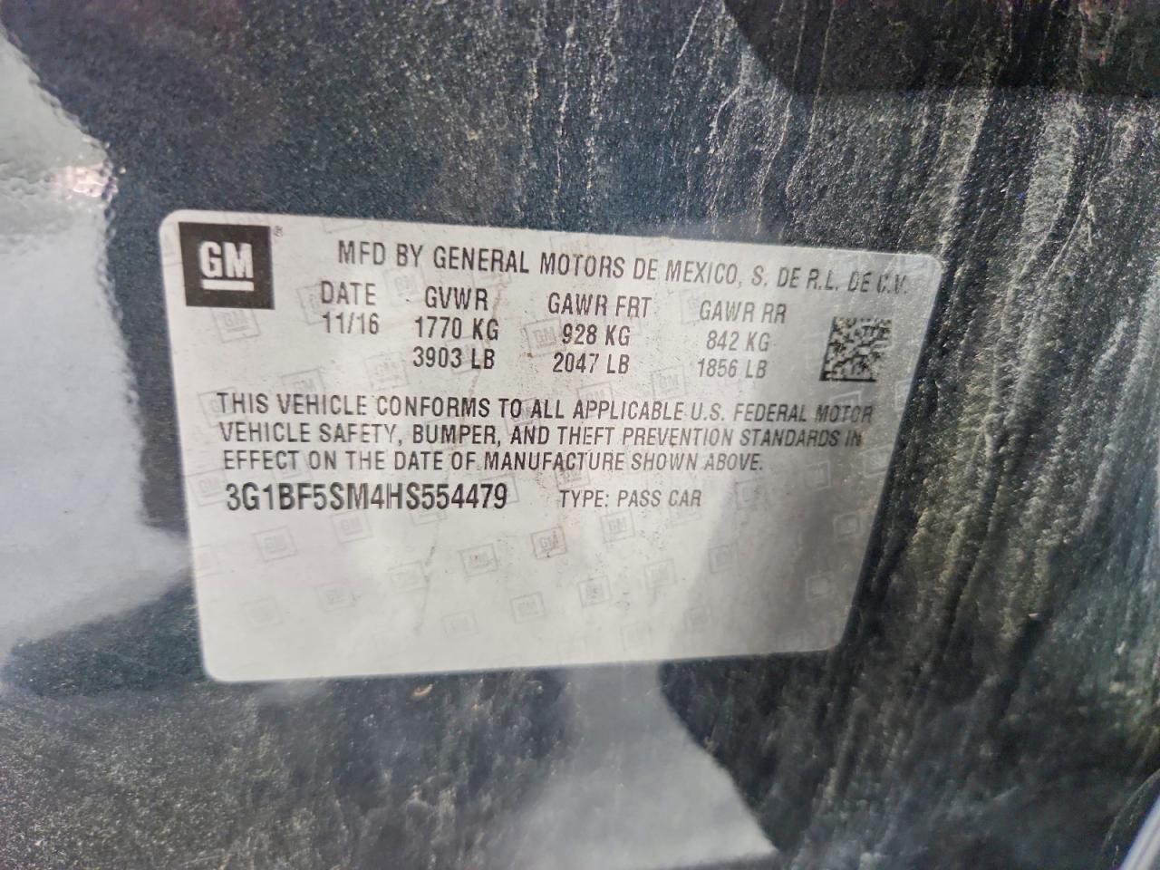 2017 CHEVROLET CRUZE